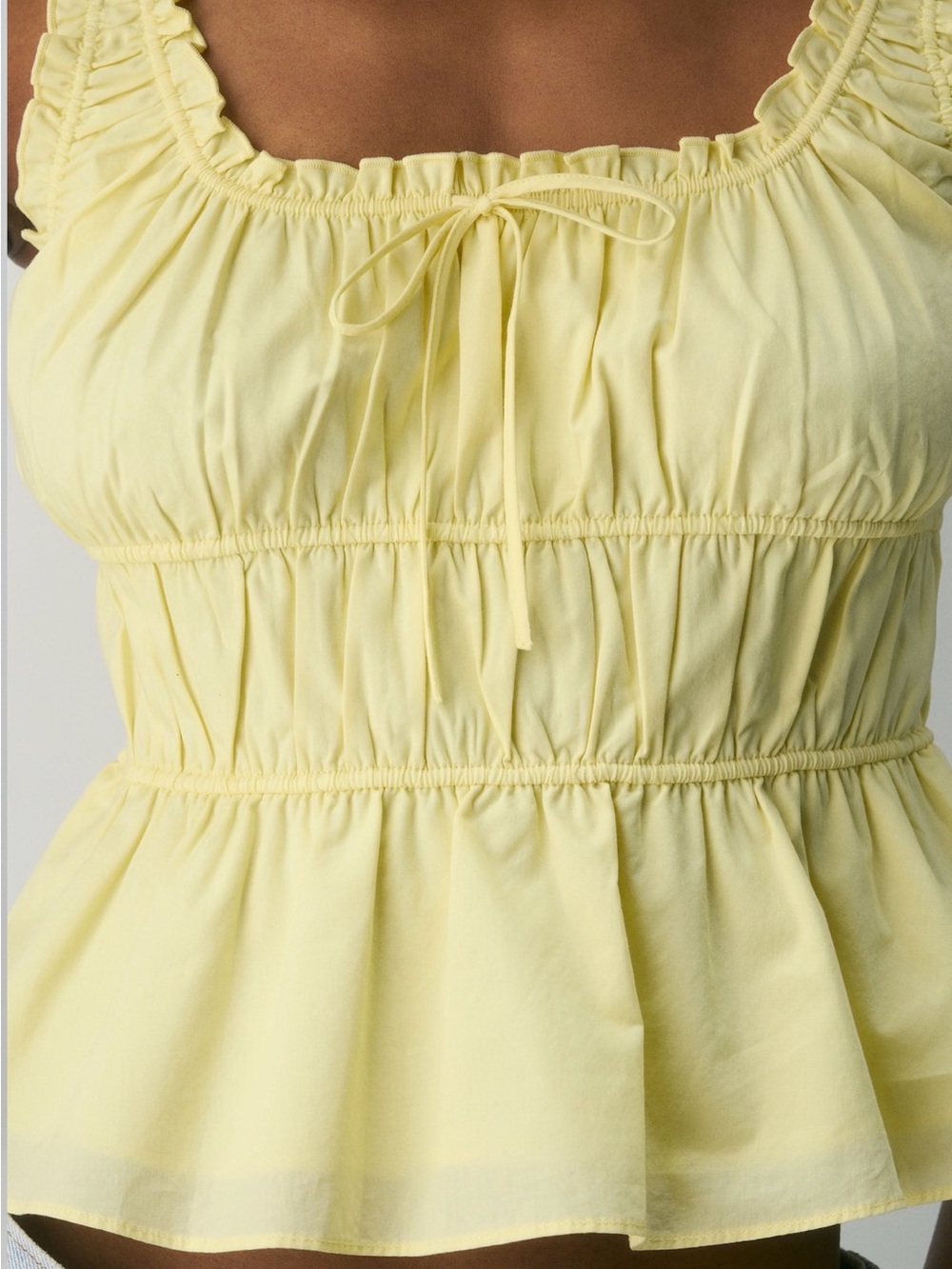 Sunday Best Helena Poplin Top Butter Yellow Lemonade - Picture 2 of 11